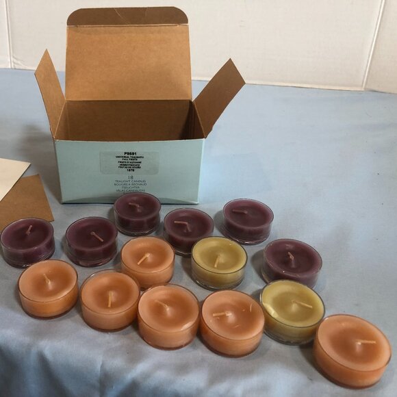 SET of 14 PartyLite Universal Tealights Candles FALL FRUITS #JS - Picture 1 of 3